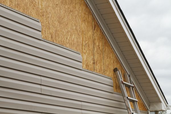 Grey Vinyl Siding Installation